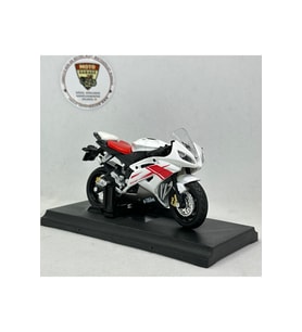 Yamaha R6 Maket - 1:18 Diecast Beyaz Kırmızı Model