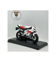 Yamaha R6 Maket - 1:18 Diecast Beyaz Kırmızı Model