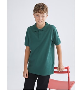 LCW Kids Yeşil Polo Yaka Erkek Çocuk Tişört