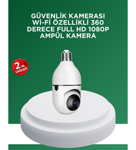 1080P Gece Görüşlü Ampul Güvenlik Kamerası – Kablolu Kablosuz Seçenekli