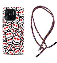 Xiaomi Redmi Note 7 8 9 Pro 10 2022 10 Pro 10S Kılıf Boyun Asklı Rasta Silikon Gülen Surat 1774
