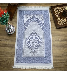 Hediyelik İpek Nur Tafta Seccade Bebek Mavisi 68x110 cm - 200 gr