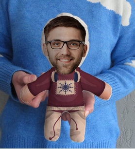 BK Gift Kişiye Özel Fotoğraflı Eğlenceli Surat Bebek Yastık-54