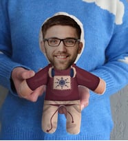 BK Gift Kişiye Özel Fotoğraflı Eğlenceli Surat Bebek Yastık-54