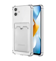 Samsung Galaxy A05 Kılıf Kart Şeffaf Silikon - Şeffaf