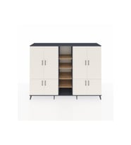 Hyperion Dolap 14 Raflı 8 Kapaklı 220x44x163 Antrasit-Aytaşı/Çam