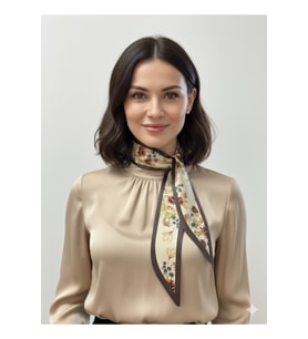 Çiçek Zerafeti Fular Bandana – Estascarf 100x9 cm (Sarı)