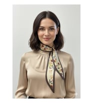 Çiçek Zerafeti Fular Bandana – Estascarf 100x9 cm (Sarı)