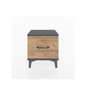 Arges Komodin Tek Çekmeceli 44x30x48 Antrasit-Çam