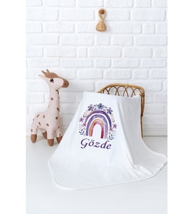 Pia Baby Premium %100 Pamuk Çift Kat Penye Bebek Battaniyesi 80x80 cm 5062-11 (Krem)