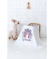 Pia Baby Premium %100 Pamuk Çift Kat Penye Bebek Battaniyesi 80x80 cm 5062-11 (Krem)