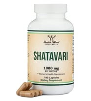 Double Wood Shatavari  1,000mg Organic Shatavari  180 Capsules.Abd Menşei (Renksiz)