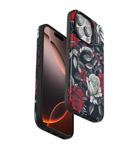İphone 15 Flower Series Kapak - Siyah