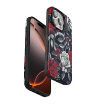 İphone 15 Flower Series Kapak - Siyah