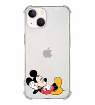 Apple iPhone 13 Mini Uyumlu Köşe Korumalı Antişok  Kapak Mickey Mouse Tasarımlı Şeffaf  Kılıf