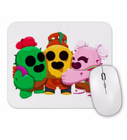 Spike Family Brawl  Stars Mouse Pad