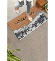 Valerine Life Kar ve Çam Ormanı Welcome Kapı Önü Paspası 45x70cm