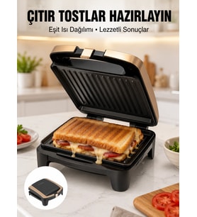 Tost Makinesi Ev Tipi Pratik Kullanım 4 Tost Kapasiteli Yeni Nesil