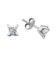 0.10 Karat H-I vs Pırlanta Tektaş Küpe W2PE3341