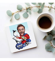 Kişiye Özel Süper Kahraman Mimar Karikatürlü Bardak Altlığı