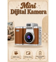 Retro Mini Dijital Fotoğraf Makinesi 1080P HD Selfie Video Vlog Kamerası Ko
