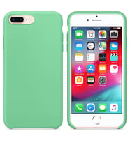 Apple iPhone 7 Plus Altı Açık Liquit Lansman Silikon Mint Yeşil