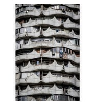 Brutalist Mimari: Kişinev'deki Romanita Kulesi, Moldova Tablo Ahşap Poster Dekoratif