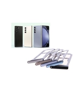 Samsung Galaxy Z Fold 5 Sim Yuvası Sim Kart Tepsisi Çift Fantom Gold