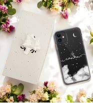 Bulutsu Tasarımlı Kişiye Özel Şeffaf Telefon Kılıfı (Tüm Telefon Modelleri Mevcuttur.) - Hediye Kutulu
