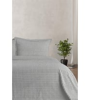Merinos Modern Line 3 Parça Battaniye Seti - Gri