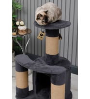 Yıkanabilir Kedi Tırmalama Ve Oyun Evi - Sofya (Antrasit)