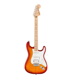 Squier 0378152547 Affinity Stratocaster FMT HSS Gitar (Sienna Sunburst)  Alevli Akçaağaç Kaplama Sienna Sunburst ve Modern Özellikler