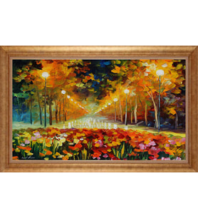 Çerçeveli Paspartulu Manzara Tablo bm0992 (Gold)