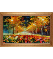Çerçeveli Paspartulu Manzara Tablo bm0992 (Gold)