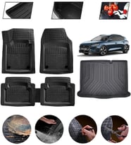 Ford Focus 5 Sedan İnce Stepneli Uyumlu Paspas Araca Özel Bagaj Havuzu MBS Siyah