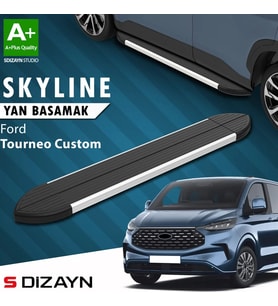 S-Dizayn Ford Tourneo Custom 2 Skyline Aluminyum Yan Basamak 223 Cm 2023 Üzeri A+ Kalite