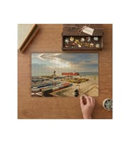 Liman - Konteyner - Yük Gemisi Tasarımı 240 parça Ahşap Puzzle Ahşap Kutuda MP07258