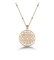 Sri Yantra Gümüş Kolye - Rose