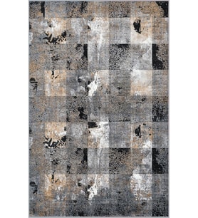 Eliana Home Baskılı, Yıkanabilir Kaymaz Taban Salon Halısı LNA0550 100x150 cm (Siyah)