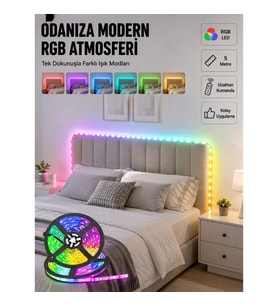 Mey İthalat® Dekoratif Kumandalı Şerit LED 5 Metre
