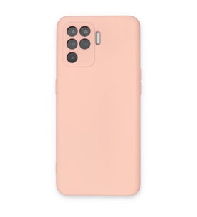 Oppo Reno 5 Lite Kılıf Nano İçi Kadife Silikon - Pudra