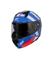 Motosiklet Çene Açılır Kask Güneş Vizörlü Ece 22.06 Sertifikalı Yeni Sezon Motor Kaskı V2 Mavi