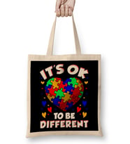 It s OK To Be Different Autism Awareness Hamster Bez Çanta Uzun Saplı
