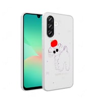 Galaxy A26 Kılıf Şeffaf Figürlü Folk Sert Kılıf Sevimli Köpek