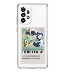 Samsung Galaxy A33 Uyumlu Tom ve Jerry Desenli Şeffaf Telefon Kılıfı