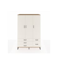Kronos Dolap 5 Raflı 5 Çekmeceli Tek Askılı 132x59x195 Çam-Aytaşı/Aytaşı