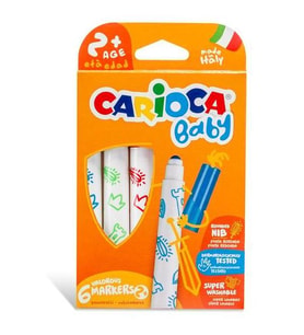 Carioca Keçeli Kalem Jumbo Bebek Süper Yıkanabilir 6 LI 42813