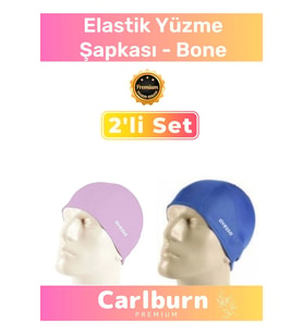 Özel Üretim Su Geçirmez Silikon Yüzücü Havuz Deniz Bonesi Elastik Yüzme Şapkası 2'li Set