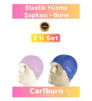 Özel Üretim Su Geçirmez Silikon Yüzücü Havuz Deniz Bonesi Elastik Yüzme Şapkası 2'li Set