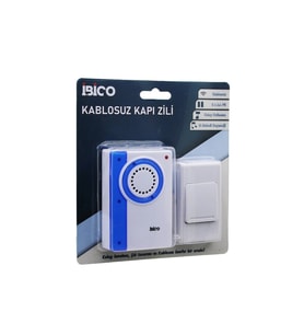 WİRELES KABLOSUZ KAPI ZİLİ PİLLİ 16 FARKLI MELODİ 50MT ÇEKİM ALANI PİL = 2AA - DÜĞME = 23A (5365)